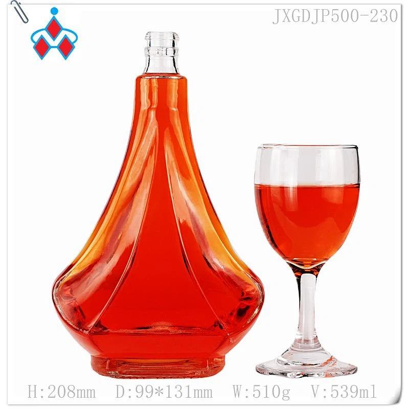 Clear Glass Brandy Bottle